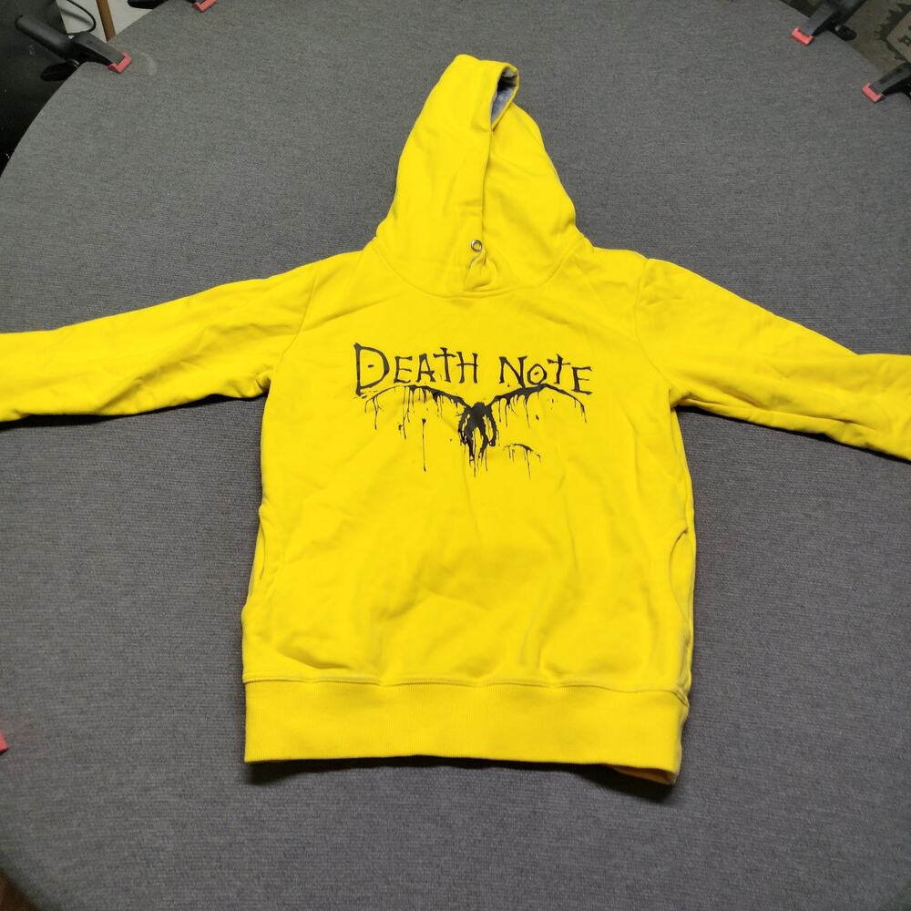 Death Note Ryuk Hoodie Youth Medium Yellow Anime Graphic Pullover